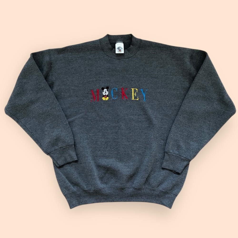 Vintage 90s Mickey & Co. Embroidered Mickey Mouse Crewneck Sweatshirt Unisex XL